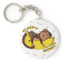 Monkey Sleepy key chain