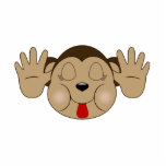 Monkey Sticking Out Tongue Acrylic Cut Outs