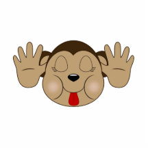 Monkey Sticking Out Tongue Acrylic Cut Outs