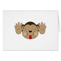 Monkey Sticking Out Tongue Card