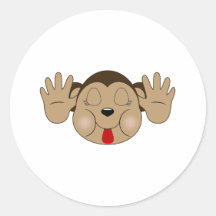 Monkey Sticking Out Tongue Stickers