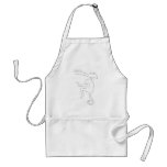 Monkey Swinging in Tree Silhouette Cartoon aprons