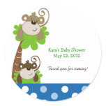 MONKEY TIME (BLUE) Custom Favor Sticker