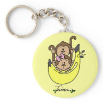 Monkey Twin Boy and Girl Tshirts and Gifts Keychains