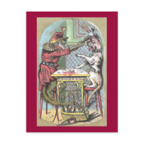 Monkey Wallops Bulldog with Wine Bottle Postcards