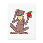 Monkey With Apple postcards