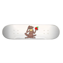 Monkey With Apple Skateboard