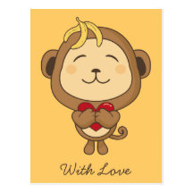Monkey with love Postcard