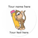 Monkey With Pencil stickers