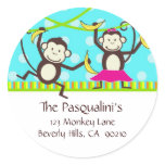 Monkeys Address Labels stickers