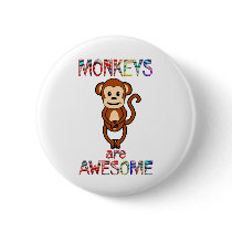 Monkeys are Awesome Buttons