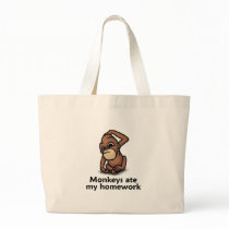 Monkeys ate my Homework Tote Bags