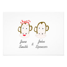 Monkeys Wedding Invitation Template