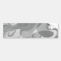 monochrome abstract bumper sticker