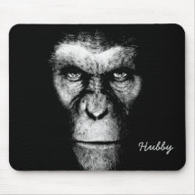 Monochrome Ape Face Mousepads