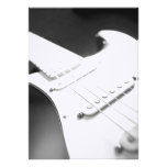 Monochrome B&W Electric Guitar Close-Up 1 Personalised Invitation