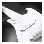 Monochrome B&W Electric Guitar Close-Up 1 Personalised Announcement
