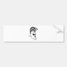 Monochrome Corinthian helmet Bumper Stickers