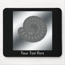 Monochrome Spiral Graphic. Mouse Mat
