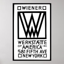 Monochrome Wiener Werkstaette of America Print