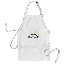 Monocle and Moustache Aprons