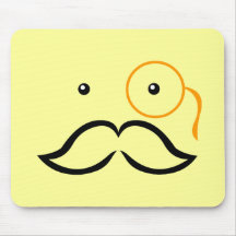 Monocle and Moustache Mousepads