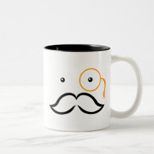 Monocle and Moustache Mug