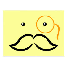 Monocle and Moustache Post Cards