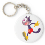 Monocular cat cartoon keychain