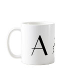 Monogram A Black and White Modern Coffee Mug