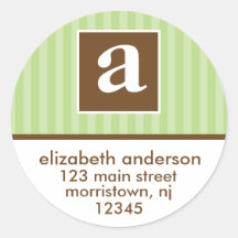 Monogram Address Labels Sticker