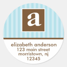 Monogram Address Labels Stickers