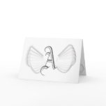Monogram Angel's Wings-Customise cards