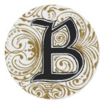Monogram 'B' in Gold - Sticker