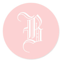 Monogram B Pink Sticker