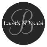 Monogram B Wedding Seal Sticker