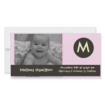 monogram baby  photo card photo cards