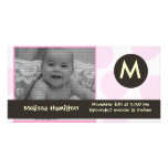 monogram baby  photo card photo cards