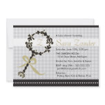 Monogram Baby Rattle Shower Invitation