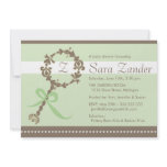 Monogram Baby Rattle Shower Invitation