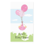Monogram Ballon Baby Shower Party Favour Tag business cards