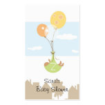 Monogram Ballon Baby Shower Party Favour Tag business cards
