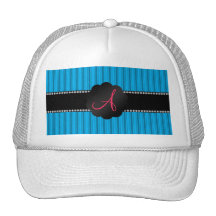 Monogram blue stripes mesh hats
