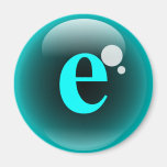 Monogram Bubble E Refrigerator Magnet