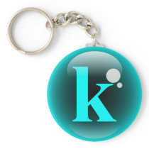 Monogram Bubble K keychains