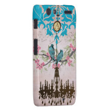 Monogram Cherry Blossom  Bird Chandelier iPhone Droid RAZR Case