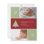 Monogram Christmas Tree Photo invitations