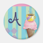Monogram Coffee+ice cream=Love Magnet