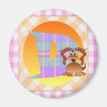 Monogram D Dogs Fridge Magnets