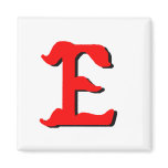 Monogram E Button magnets